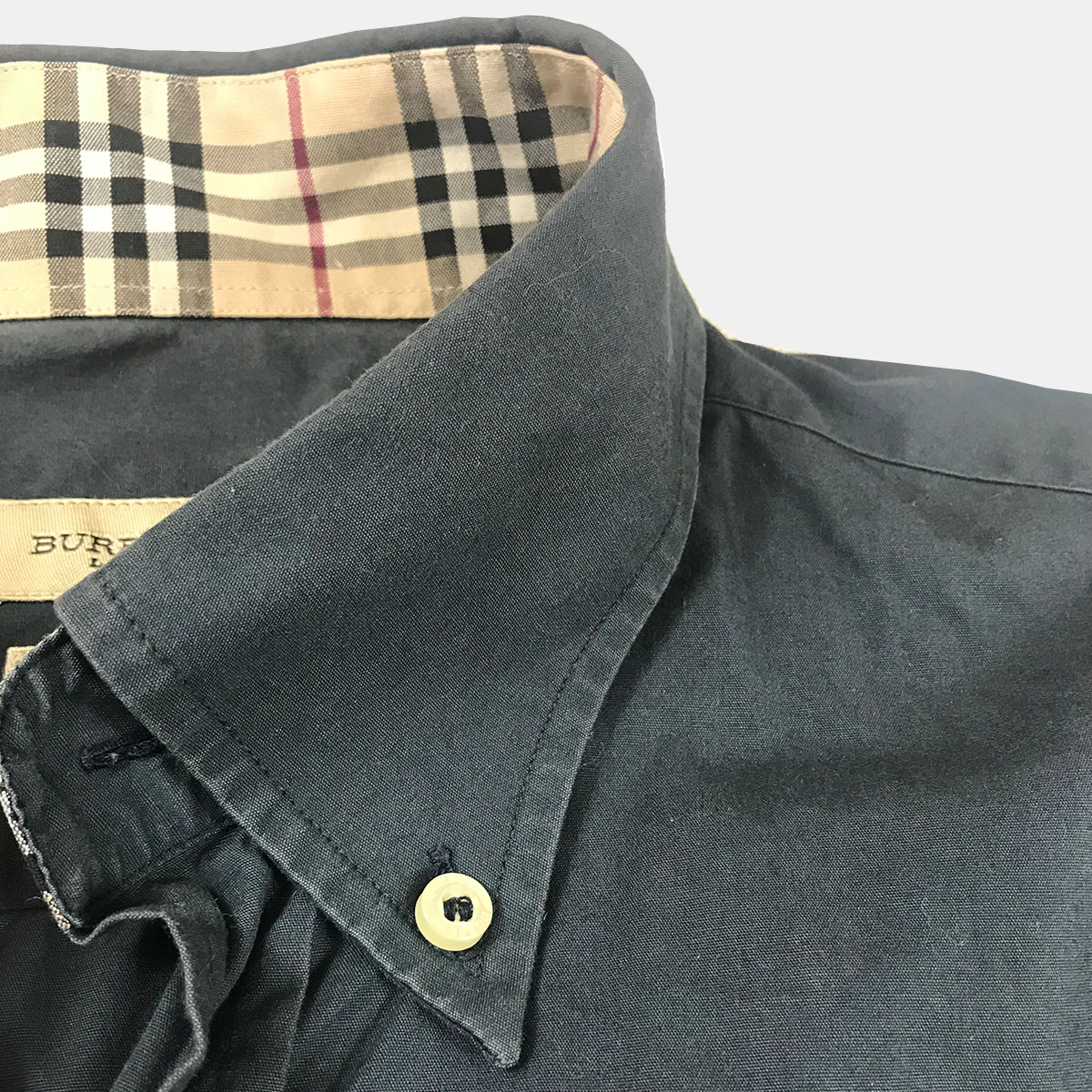 BURBERRY LONG SLEEVE SHIRT | CHARCOAL | MEDIUM | 90sVillage