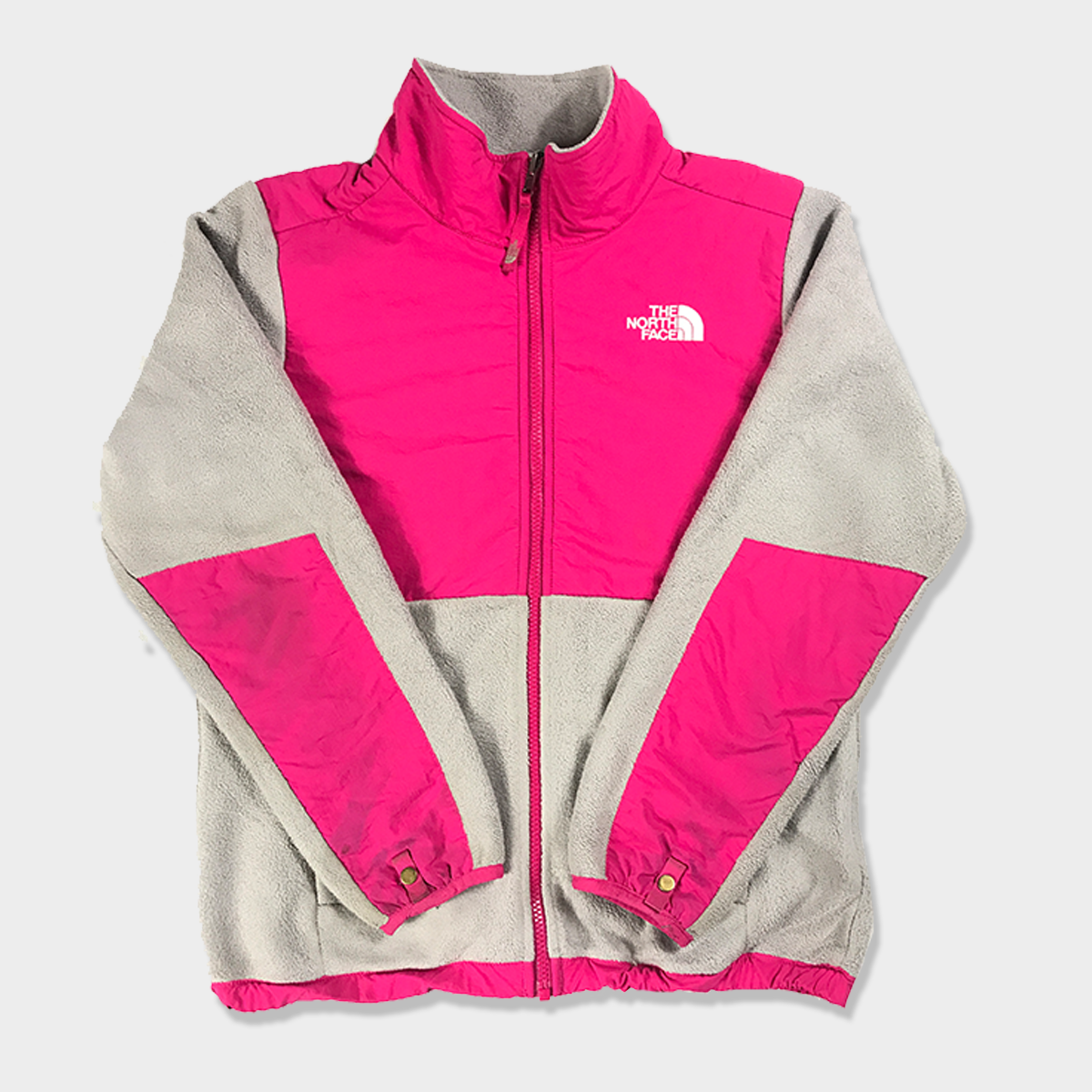 NORTH FACE WOMENS FLEECE | GREY/PINK (M)