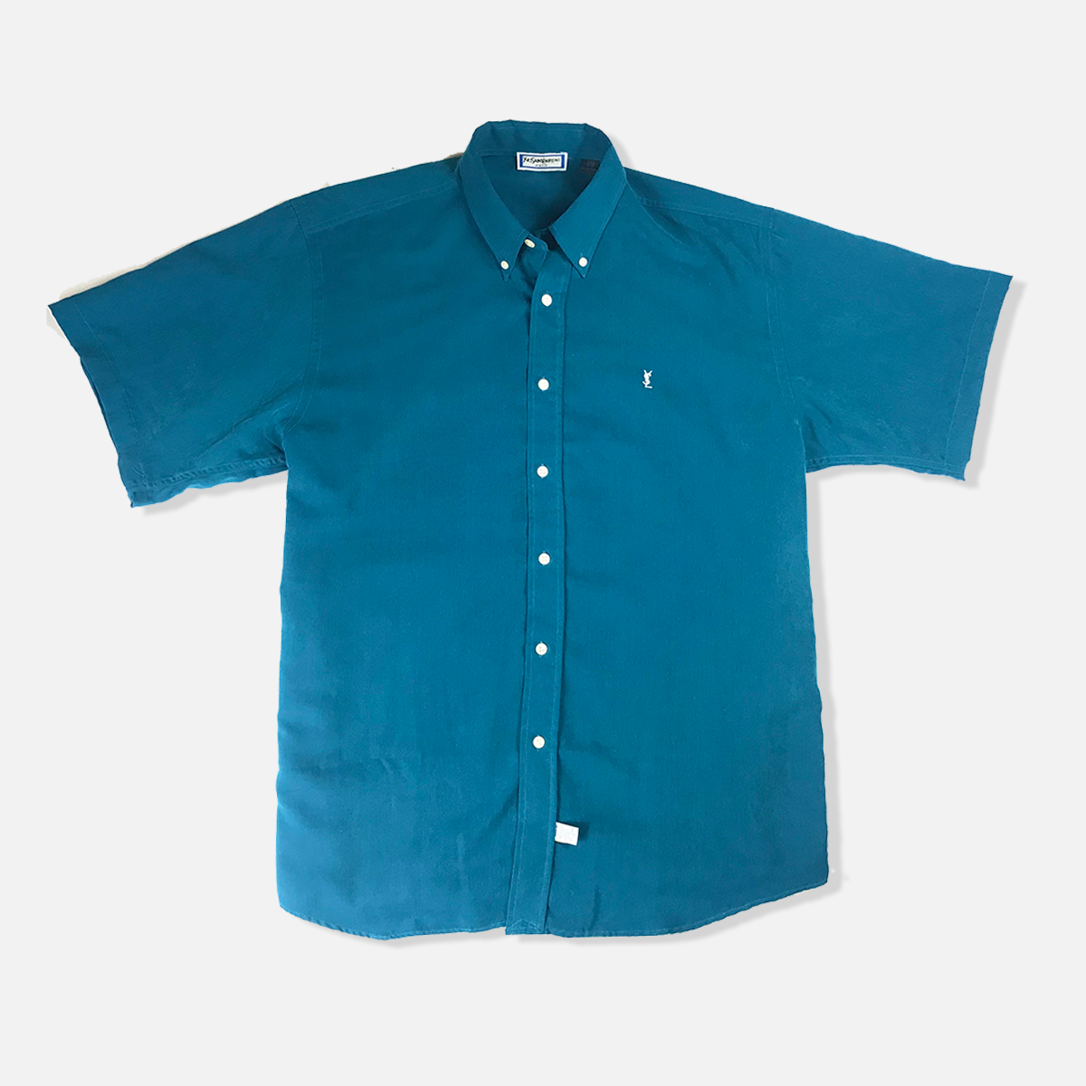 MENS YSL YVES SAINT LAURENT SHIRT | TURQUOISE | LARGE