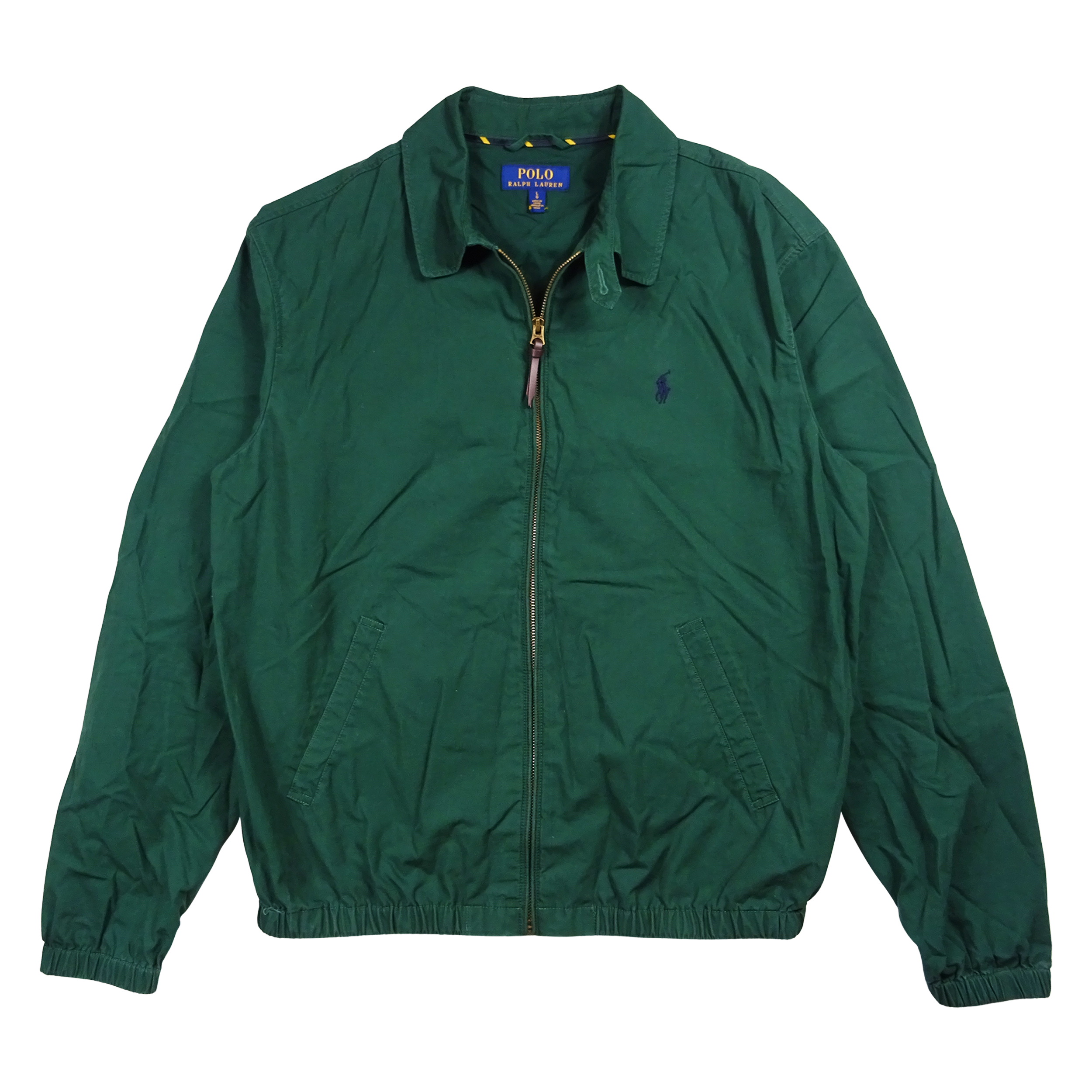 Green polo best sale jacket men's