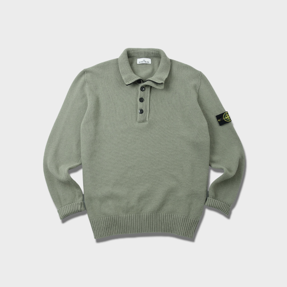 MENS STONE ISLAND ¼ ZIP JUMPER | OLIVE | XXL