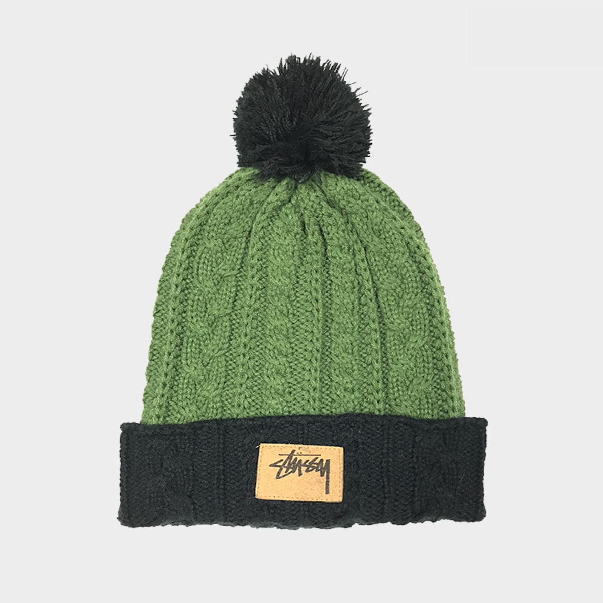 STUSSY BEANIE | KHAKI/BLACK