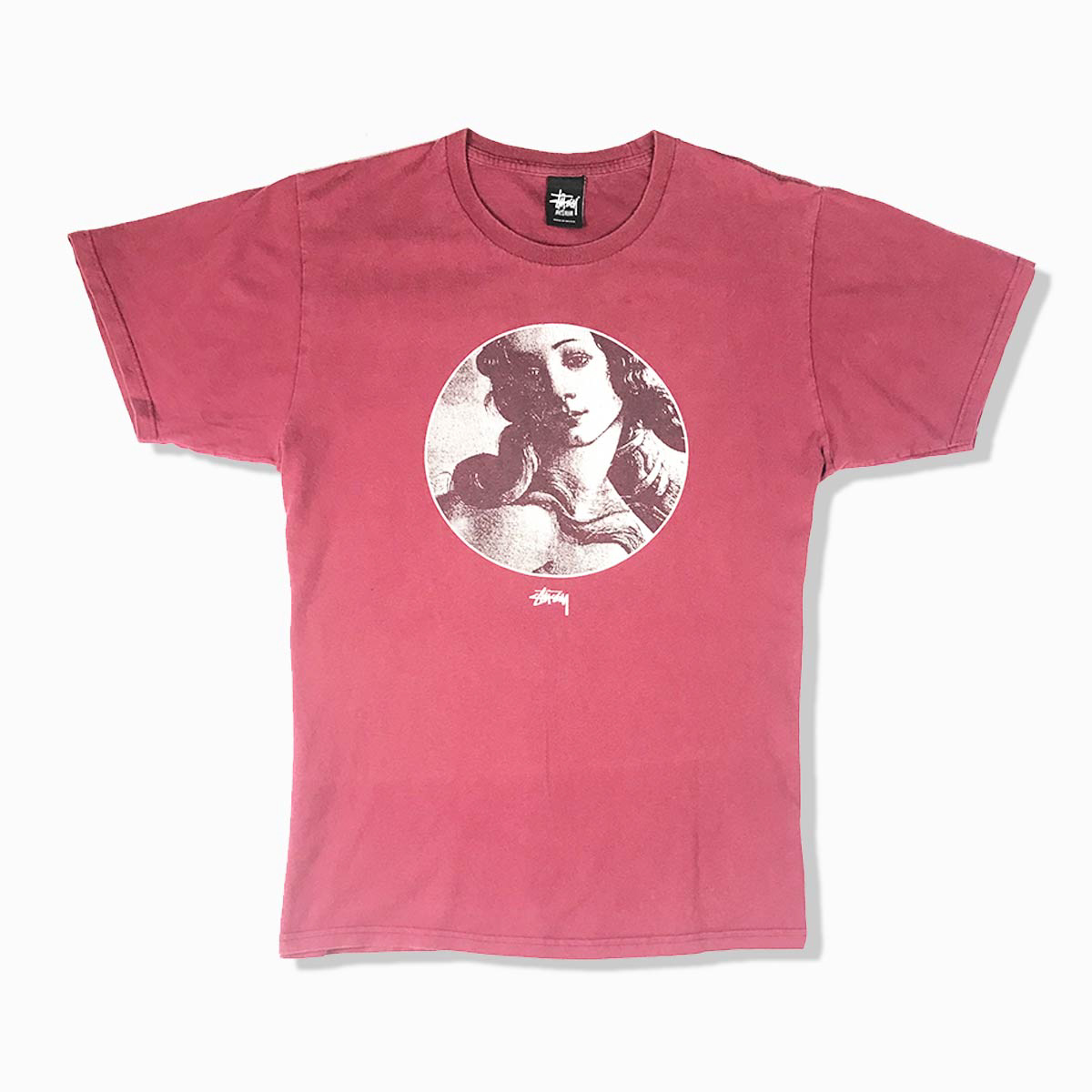 MENS STUSSY T-SHIRT | BURGUNDY | MEDIUM