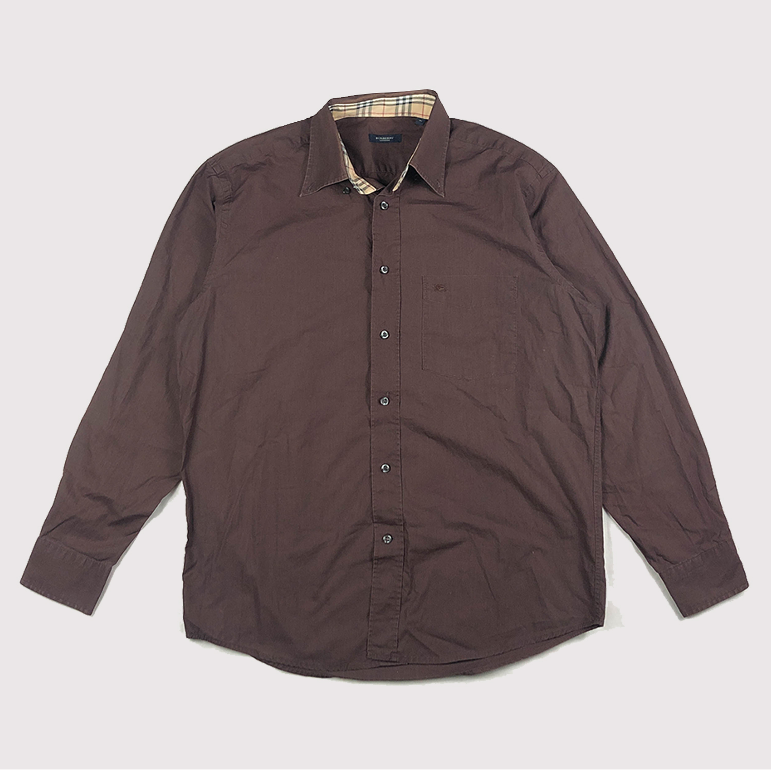 MENS BURBERRY SHIRT | BROWN | LARGE