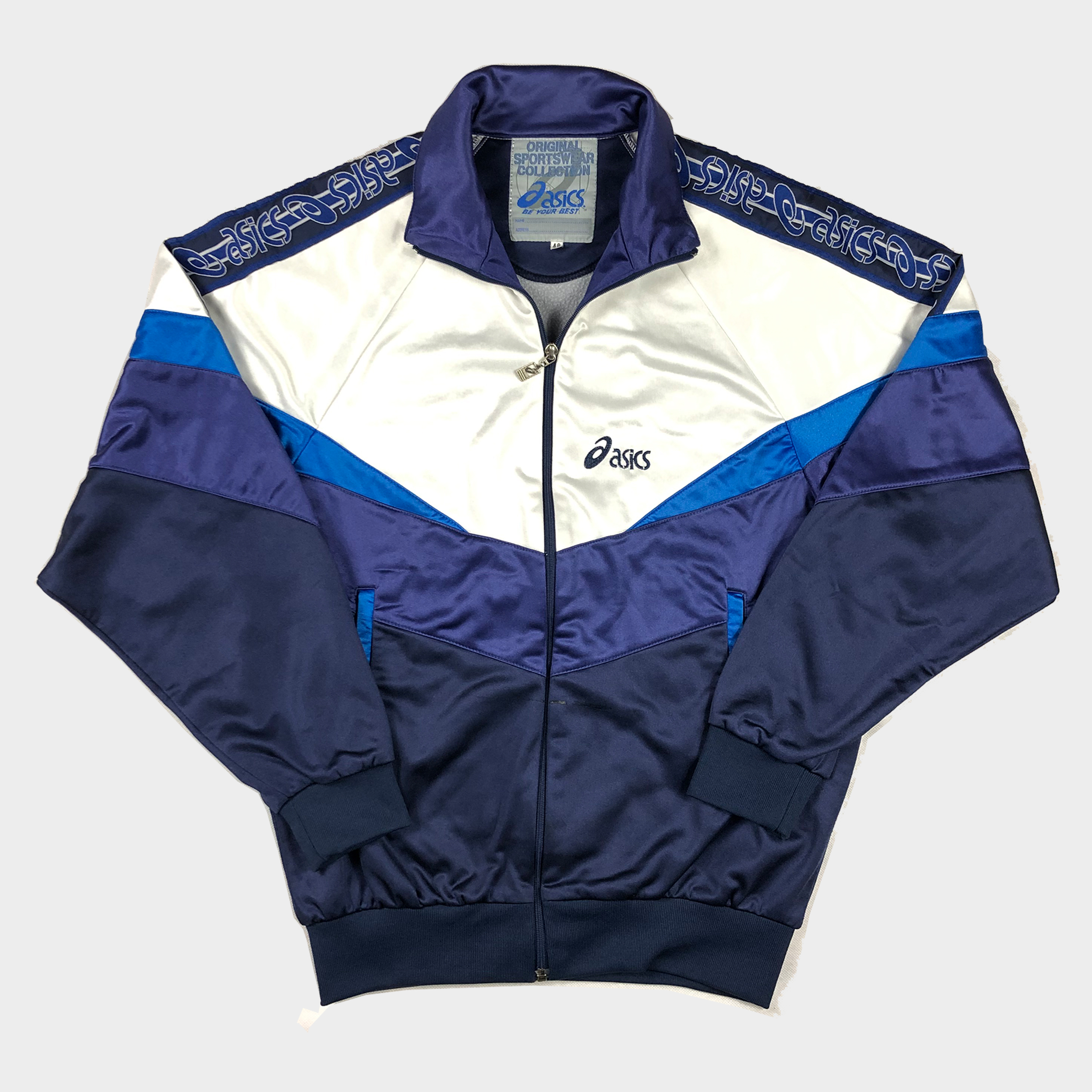 ASICS 90s Tracktop Fleece Jacket | White/Navy (M)