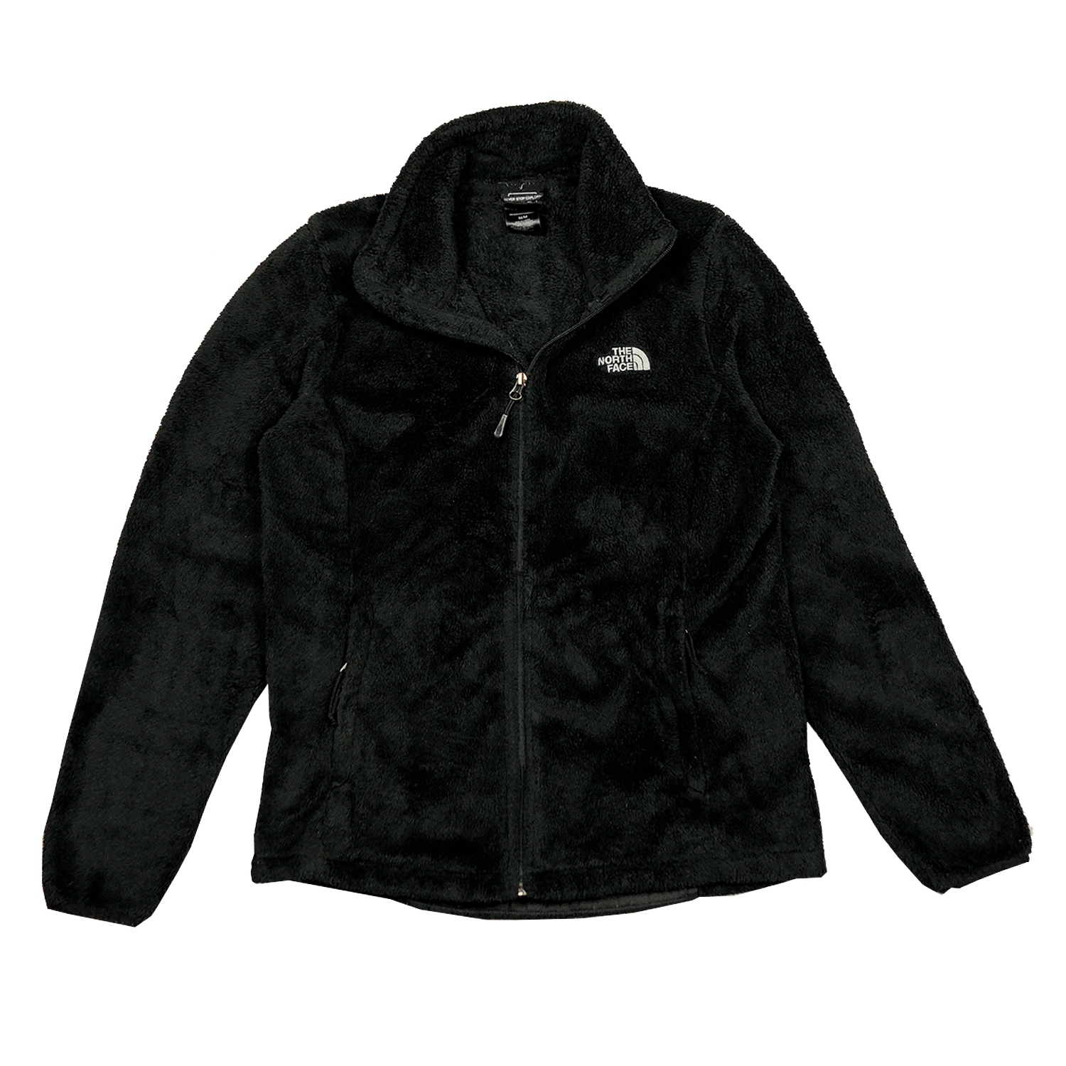 WOMENS NORTH FACE FUR FLEECE ZIP JACKET | BLACK | MEDIUM