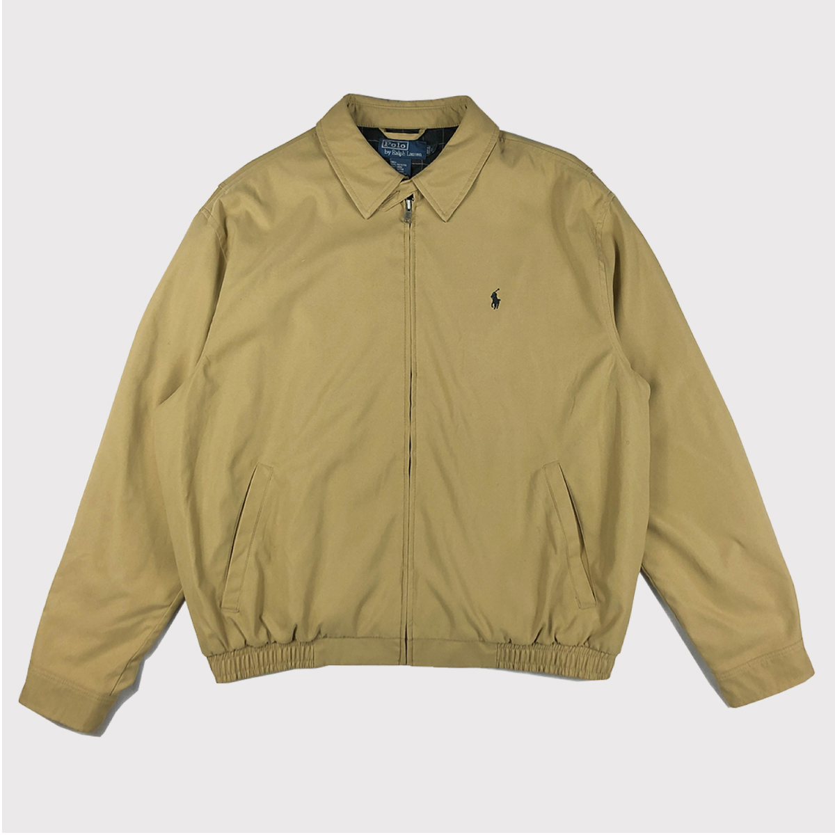 RALPH LAUREN HARRINGTON JACKET | LARGE | TAN BROWN