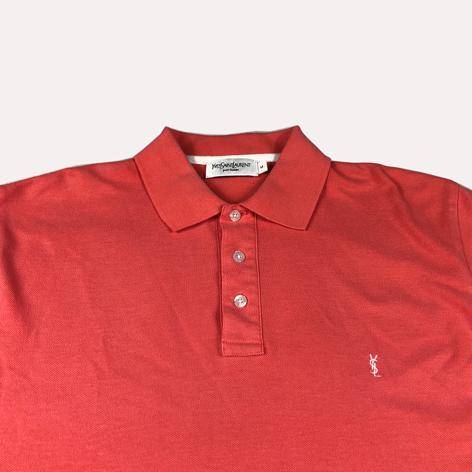 Yves SAINT LAURENT Polo Shirt S YSL Embroidered Golf Tee 