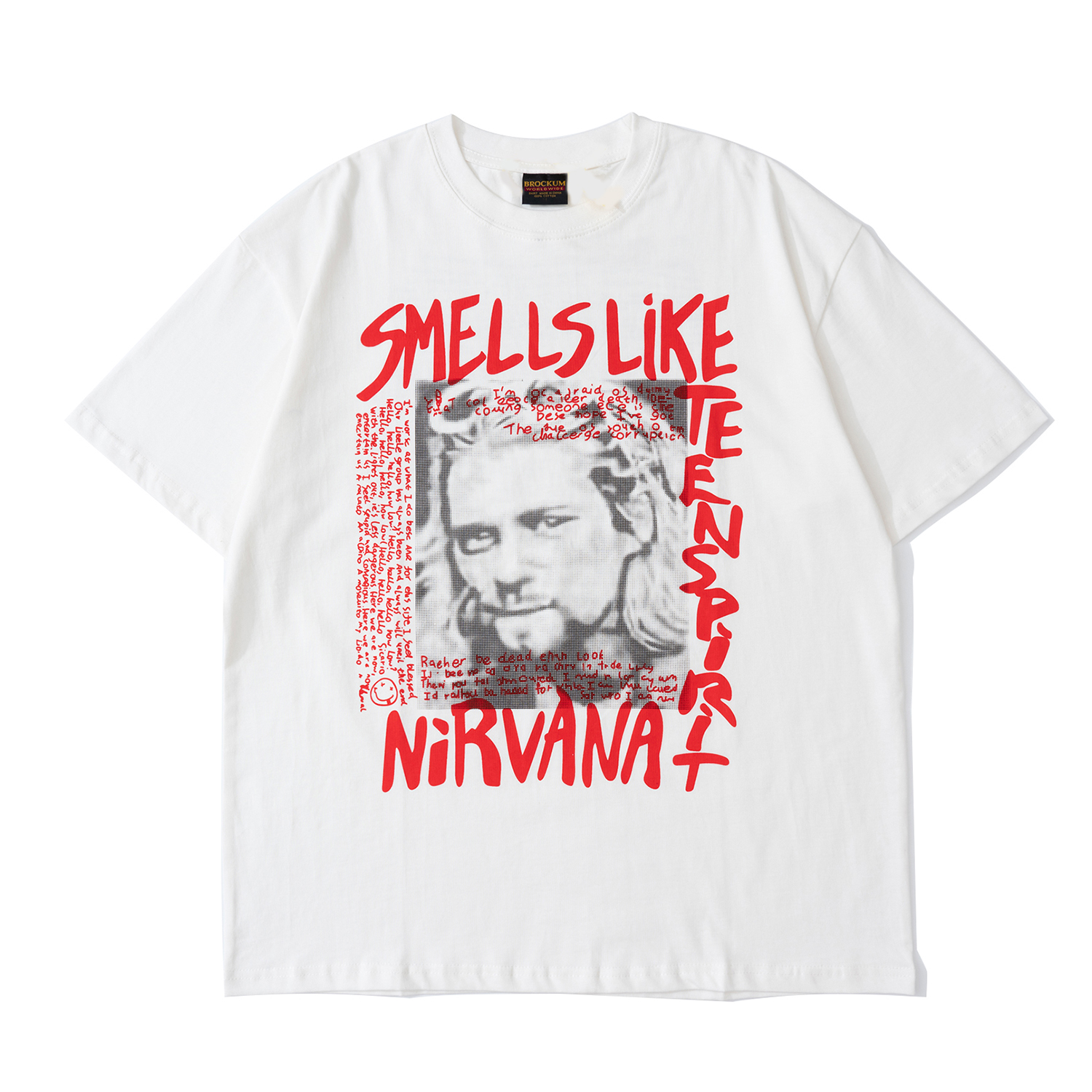 VINTAGE NIRVANA KURT COBAIN T-SHIRT | MEDIUM | WHITE