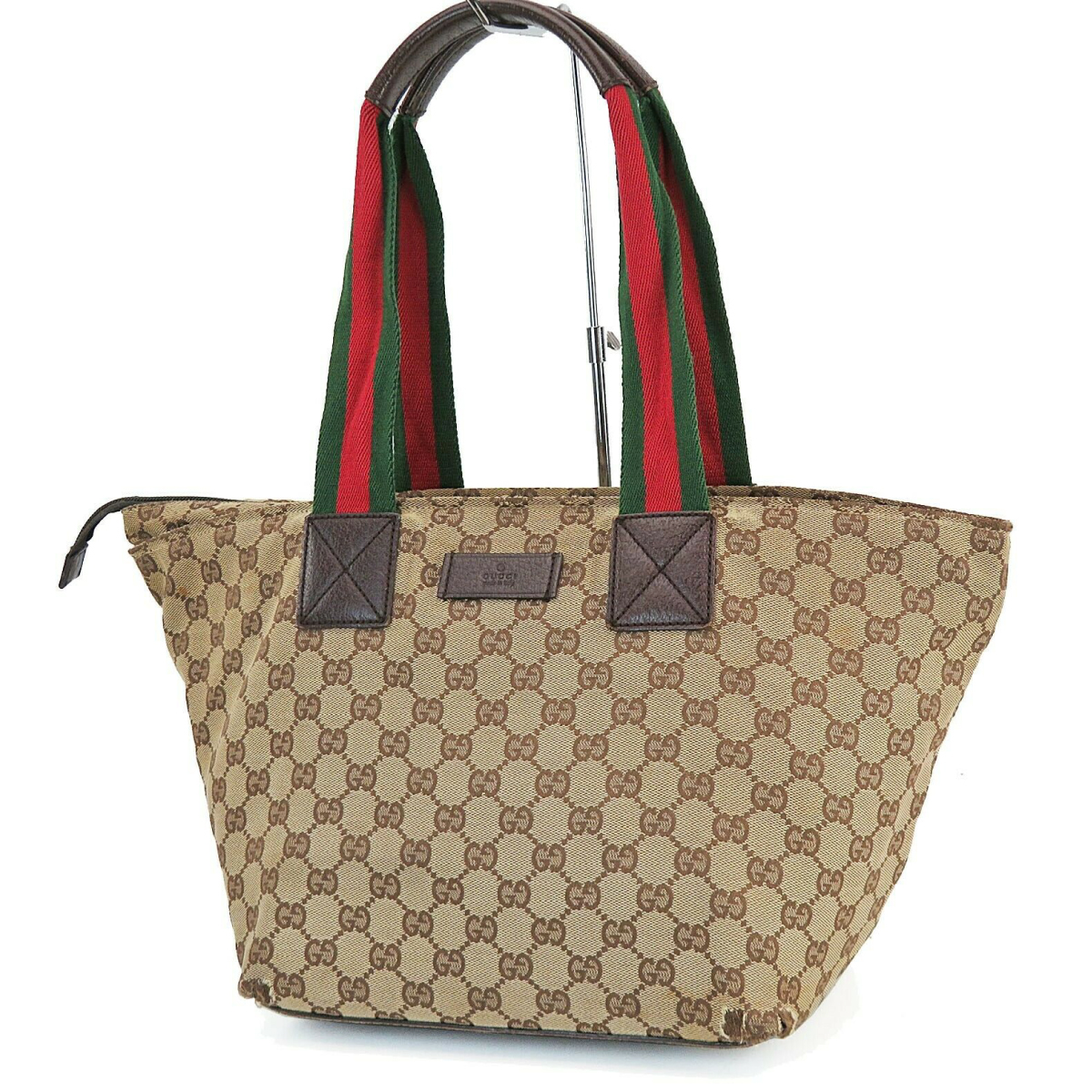 GUCCI VINTAGE 1980s GG SHELLY LINE MINI CANVAS TOTE BAG