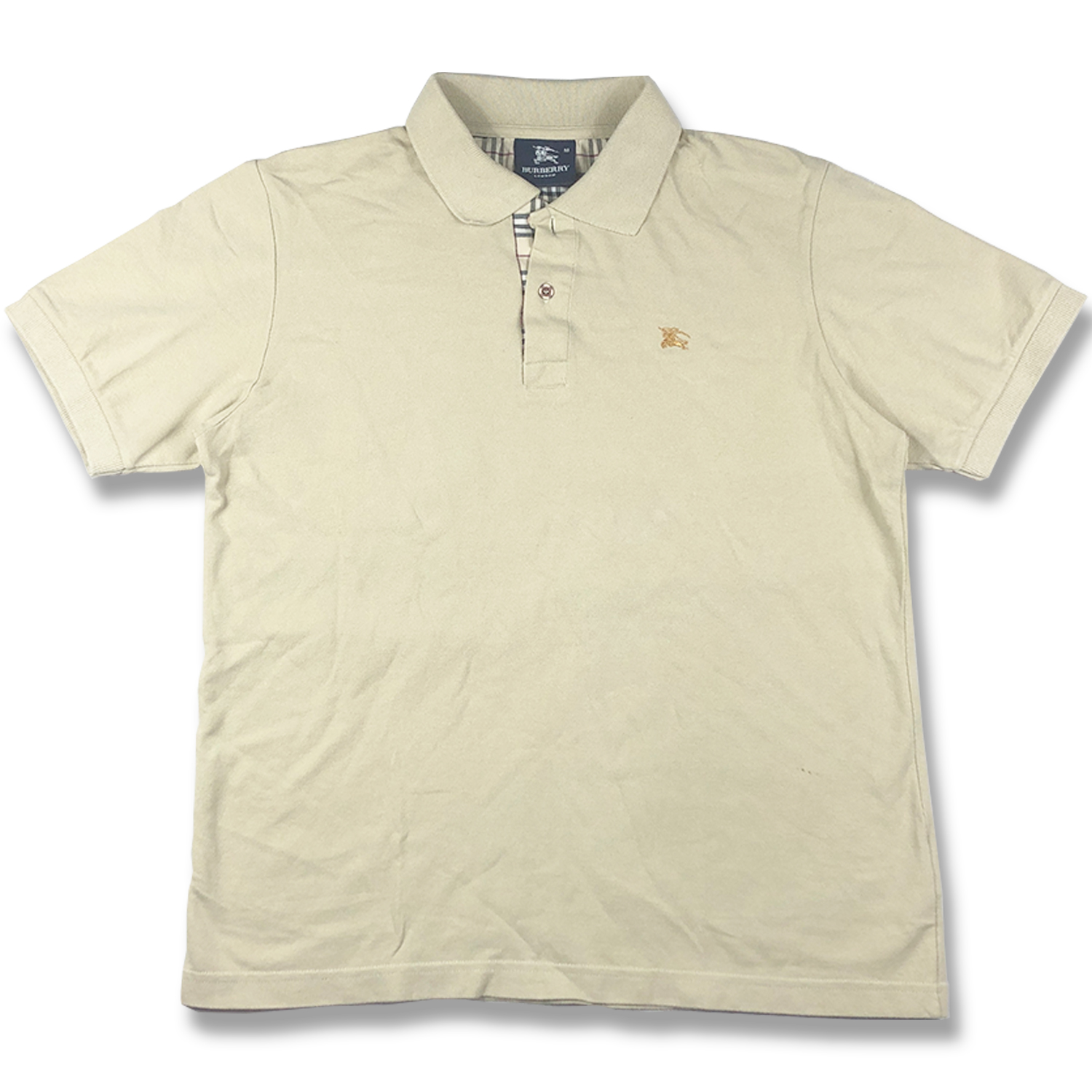 Burberry Nova Check Polo Shirt Beige | Medium | 90sVillage