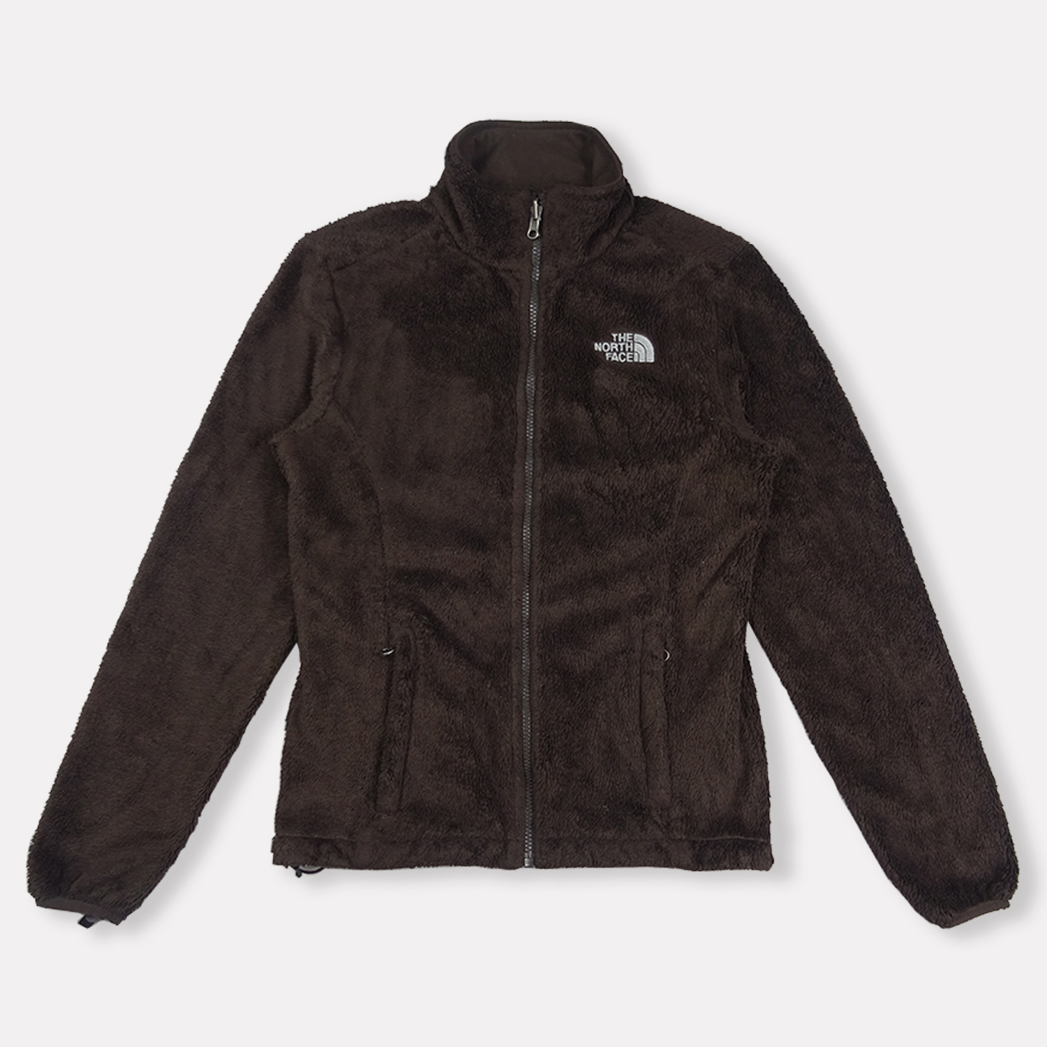 Womens North Face Vintage Fur Teddy Fleece Jacket | Brown (XS)