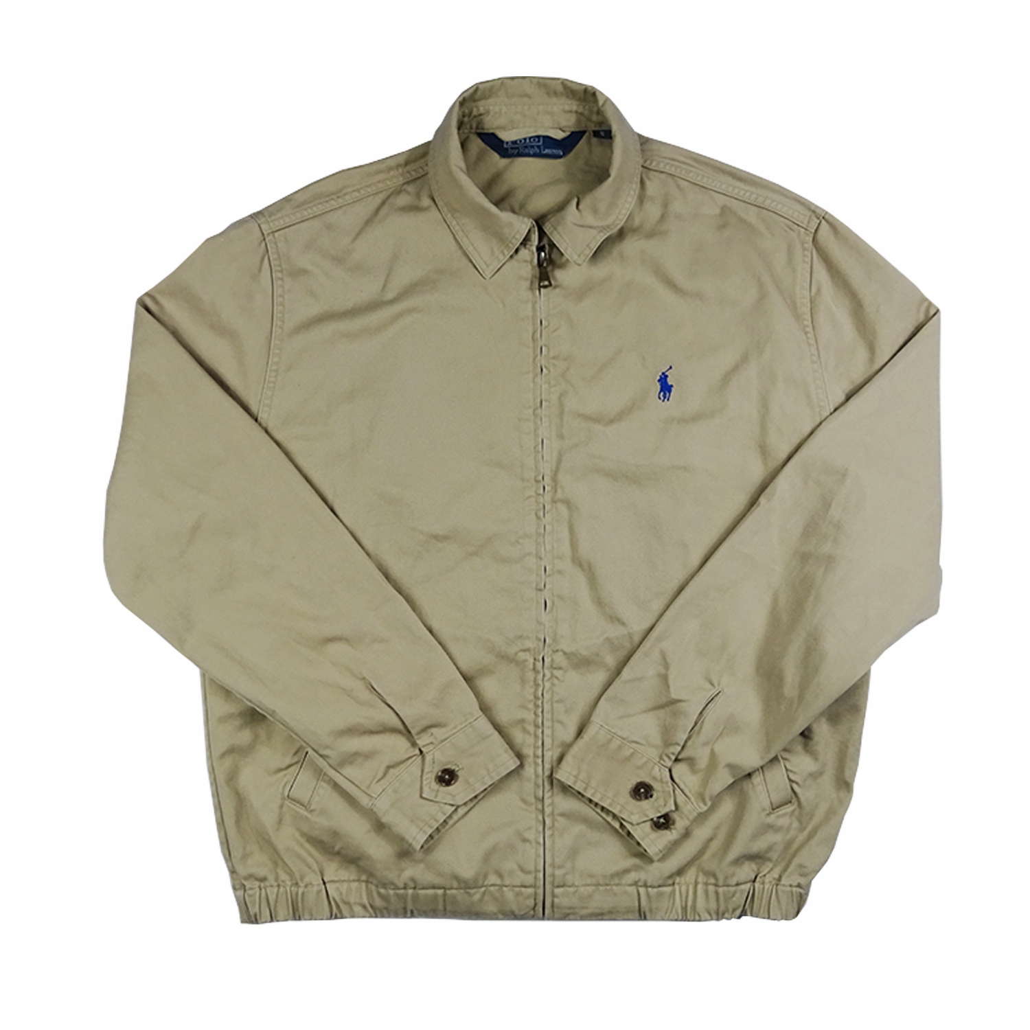 RALPH LAUREN HARRINGTON JACKET BEIGE/BLUE (S)