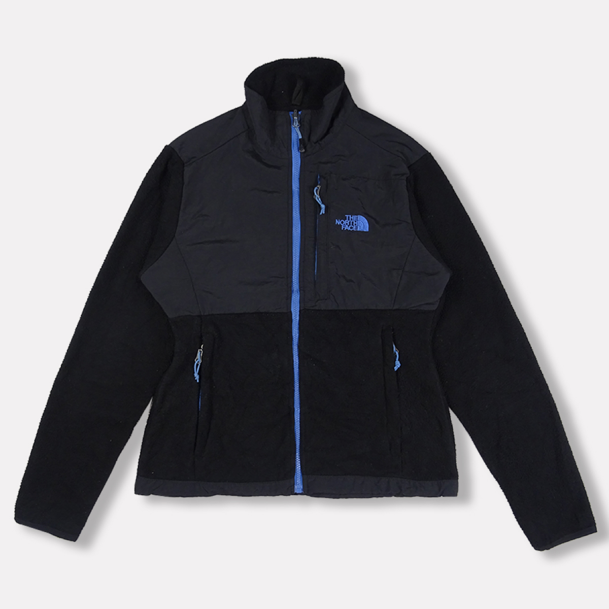 Womens North Face Denali Fleece Jacket | Black/Blue (M)