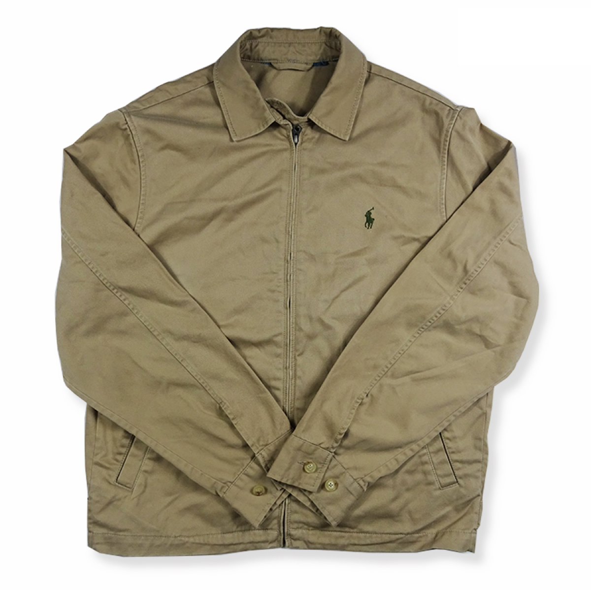 RALPH LAUREN HARRINGTON JACKET BEIGE/OLIVE (M)