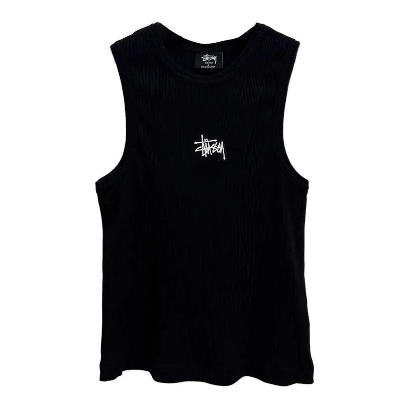 Women's Stussy Ribbed Vest | Black (12) | 90sVillage