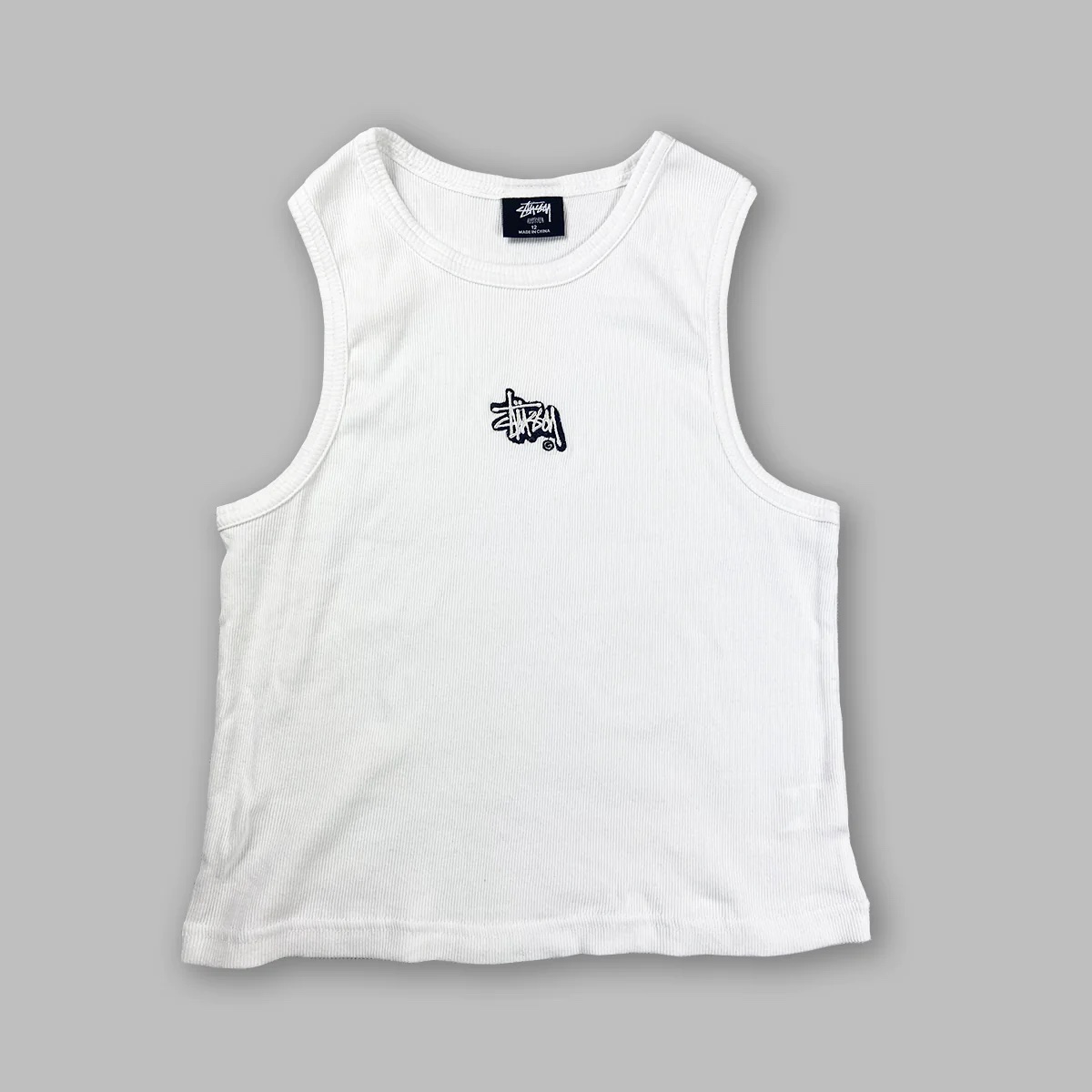 Women’s Stussy Ribbed Vest | White (12)