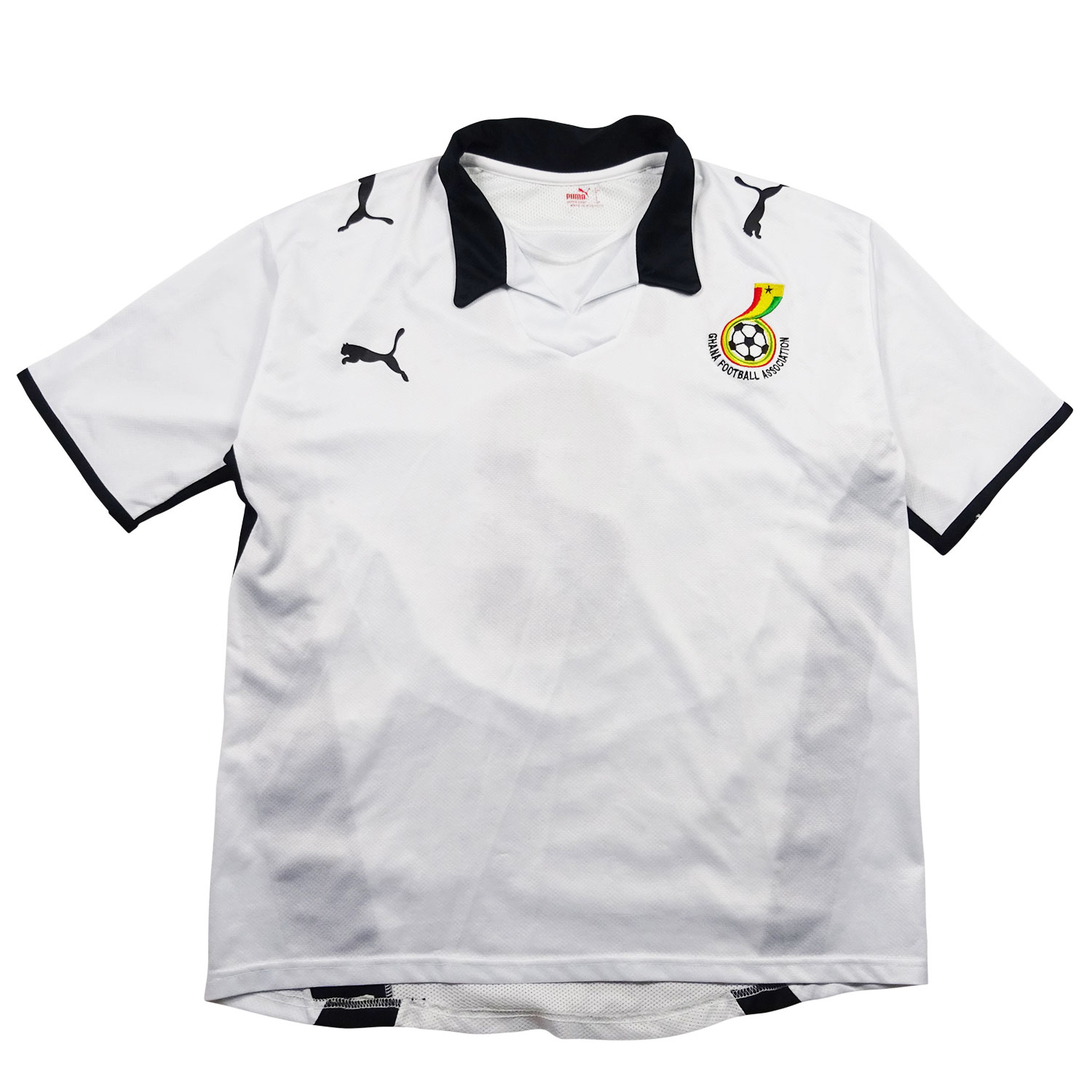 Ghana National Team Football Home Jersey Shirt Puma Michael Essien | White (S)