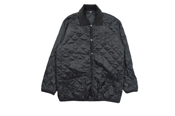 USA CPNY Vintage Diamond Quilted Field Jacket | Black (L)