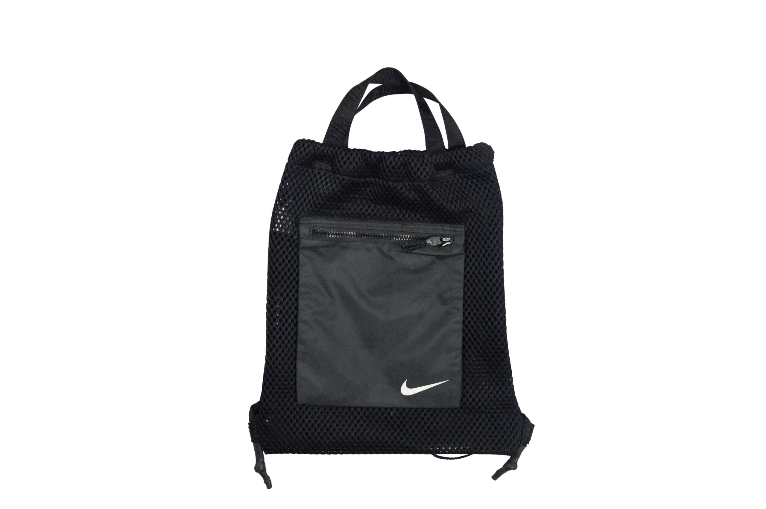 Vintage 90s Y2K Nike Drawstring Sack Bag | Black